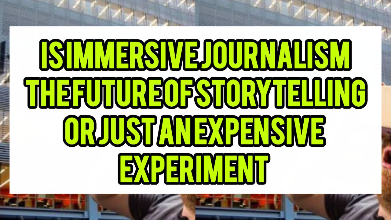 Is Immersive Journalism The Future Of Storytelling, Or Just An ...